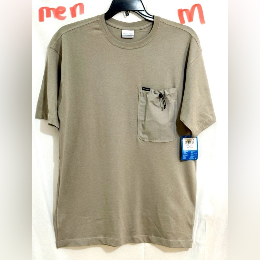 Columbia Tan Short Sleeve Tee Classic Design